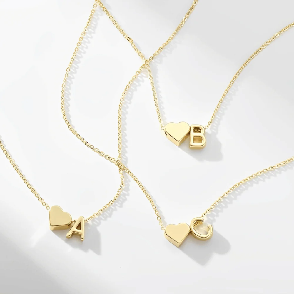 Collier Initial Cœur